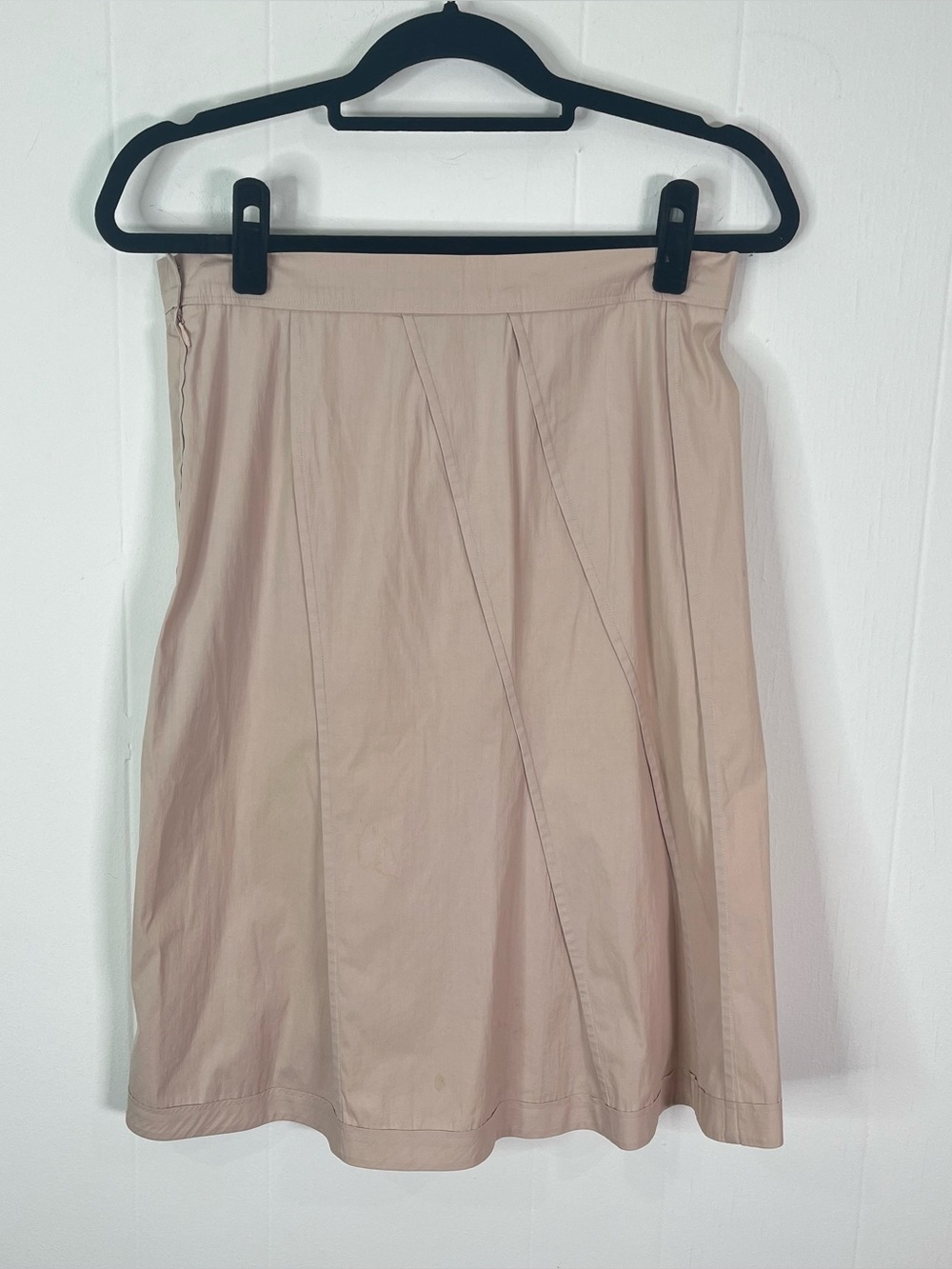 Jil Sander Skirt IT 36 US 0 Beige Cotton Blend Made in Italy Midi A-Line